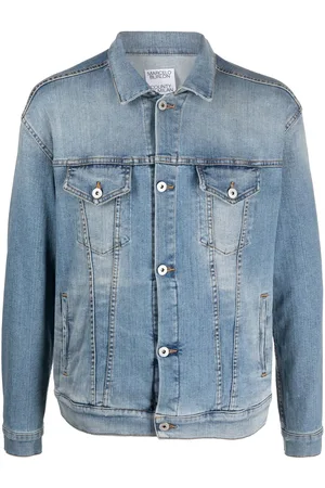 MARCELO BURLON Logo-print denim jacket