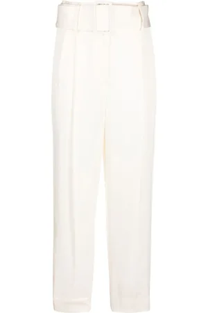 There Was One High-waisted belted trousers