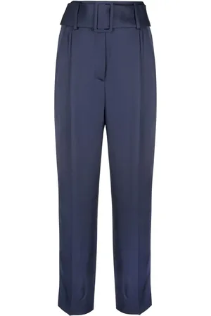 There Was One High-waisted belted trousers