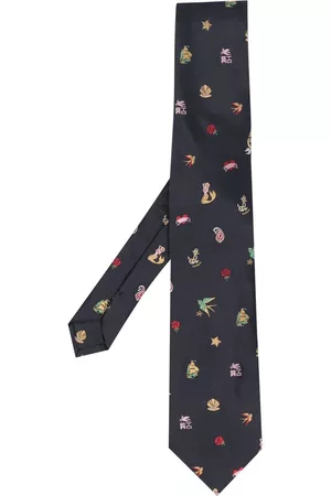 Etro Men Bow Ties - Embroidered-detail tie
