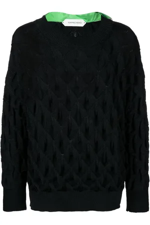 Namacheko Cape-detail open-knit jumper