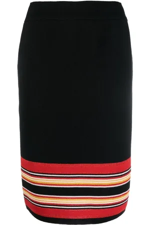 Saint Laurent 1980s striped knitted skirt