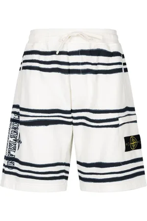 Supreme X Stone Island Warp striped shorts