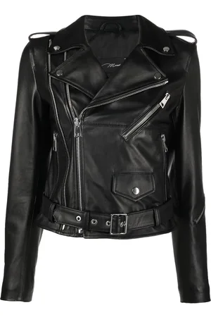 Manokhi Zip-fastening leather biker jacket