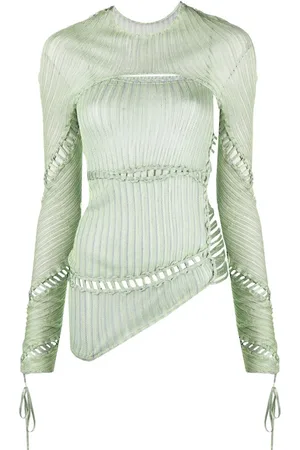 Isa Boulder Jigsaw asymmetric knitted top