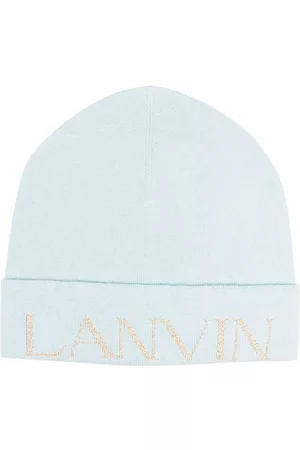 Lanvin Intarsia-logo knit beanie