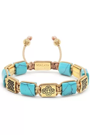 Nialaya Women Bracelets & Bangles - Drawstring flatbead bracelet