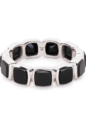 TOM WOOD Cushion onyx band ring
