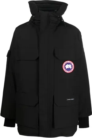 Canada Goose Logo-patch hooded down jacket