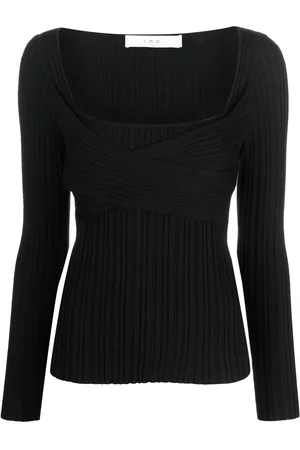 IRO Wrap-design ribbed top
