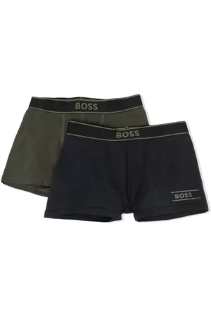HUGO BOSS Boys Boxer Shorts - Pack of two logo-waistband boxer shorts