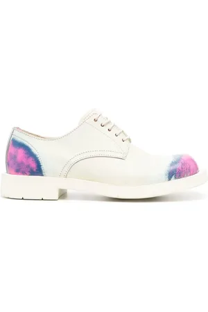 Camper Distressed-effect leather lace-up shoes