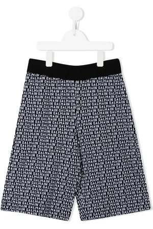 Balmain Intarsia-knit logo shorts
