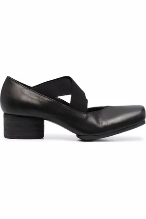 UMA WANG Cross-strap square toe pumps