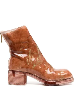 GUIDI 50mm metallic-detail ankle boots
