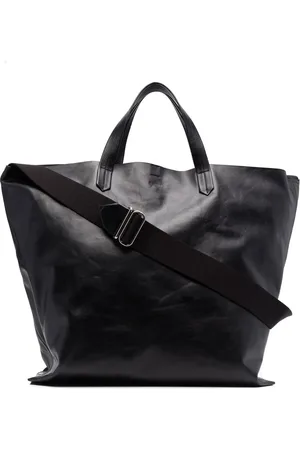 Jil Sander Logo-debossed leather tote bag