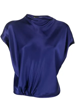 Giorgio Armani Draped cropped blouse