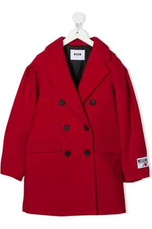 Msgm Logo-patch double-breasted peacoat