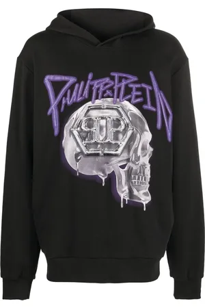 Philipp Plein Skull-print cotton hoodie