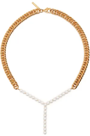 Y / PROJECT Chain-link & pearl necklace