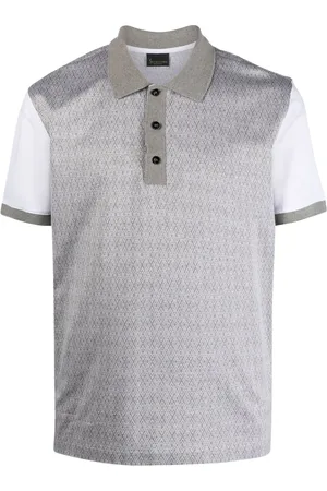BILLIONAIRE Two-tone cotton polo shirt