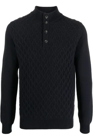 corneliani Cable-knit long-sleeve jumper