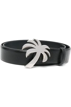 Palm Angels Palm Tree-buckle leather belt
