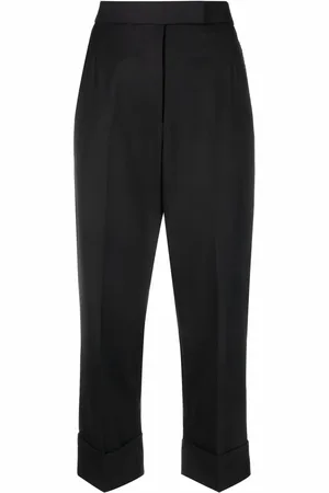 Thom Browne Pearl-detailing tailored wool trousers