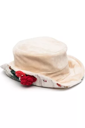 MONNALISA Chenille and brocade hat