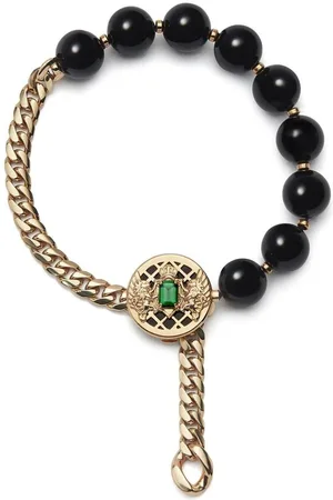 Balmain 18kt yellow Emblem beads bracelet