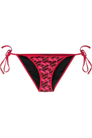 VERSACE Graphic-print bikini bottoms