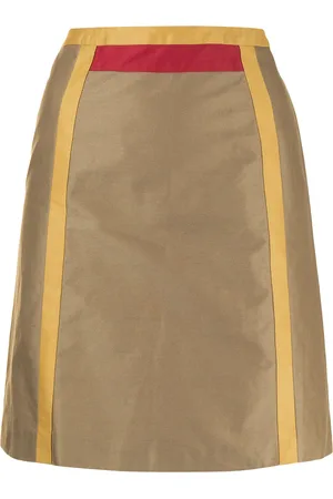 Prada Contrast-panel A-line skirt