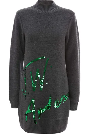 J.W.Anderson Sequins-logo knitted minidress