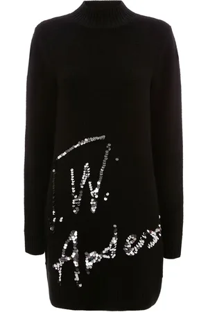 J.W.Anderson Sequins-logo knitted minidress