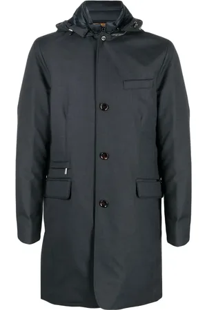 MOORER Buttoned-up hooded parka