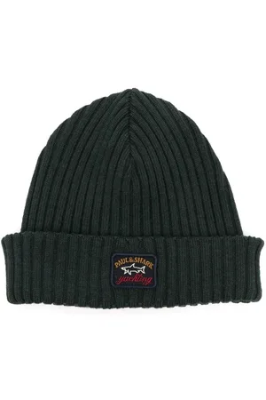 Paul & Shark Logo-patch ribbed-knit beanie