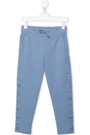 Emporio Armani Logo tape-detail cotton track pants