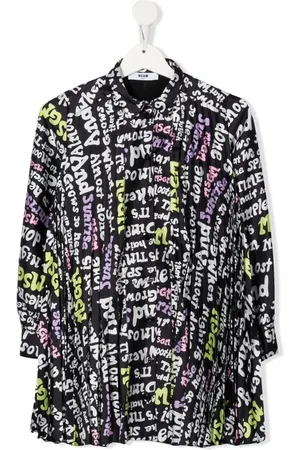 Msgm Graphic-print button-up dress