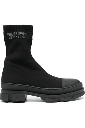 Serafini Logo-knit sock boots