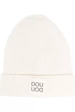 DOUUOD KIDS Logo-patch knitted beanie