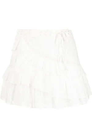LOVESHACKFANCY Ruffle-trimmed mini skirt