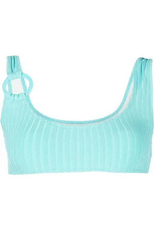 Solid The Elle square neck ribbed bikini top
