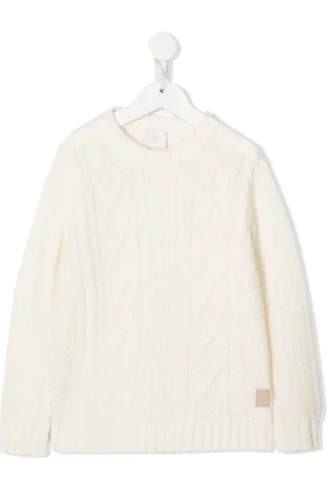 ELEVENTY Aran-knit crew-neck jumper