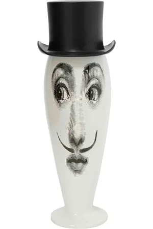FORNASETTI Top hat lidded vase
