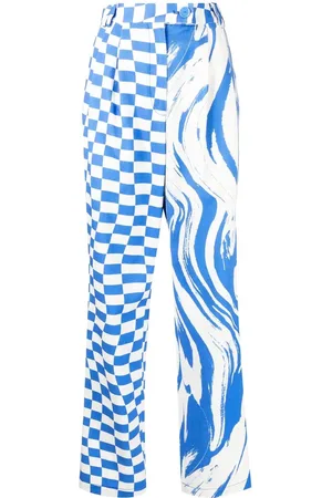 Christopher John Rogers Multi-print high rise trousers