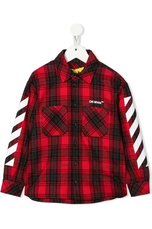 OFF-WHITE Logo-print flannel shirt