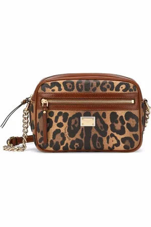 Dolce & Gabbana Medium Crespo leopard-print crossbody bag