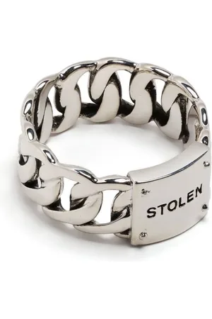 Stolen Girlfriends Club Engraved curb-chain ring