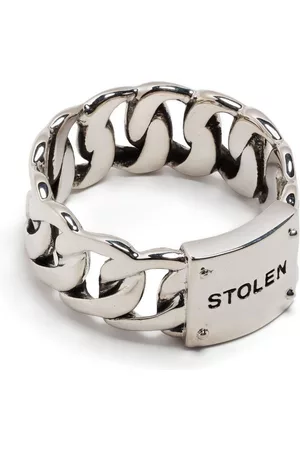 Stolen Girlfriends Club Engraved curb-chain ring