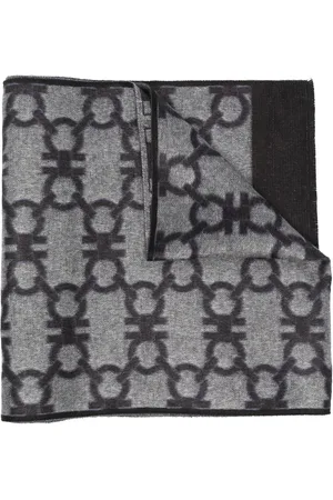 Salvatore Ferragamo Gancini-pattern knitted scarf